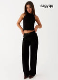 Keanna Low Rise Denim Jeans - Black