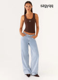 Keanna Low Rise Denim Jeans - Sky