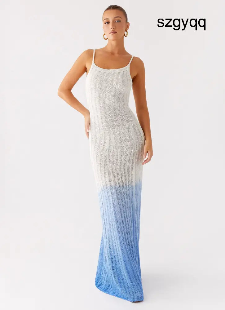 Kiki Maxi Dress - Ombre Blue