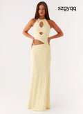 Lanah Cut Out Maxi Dress - Yellow